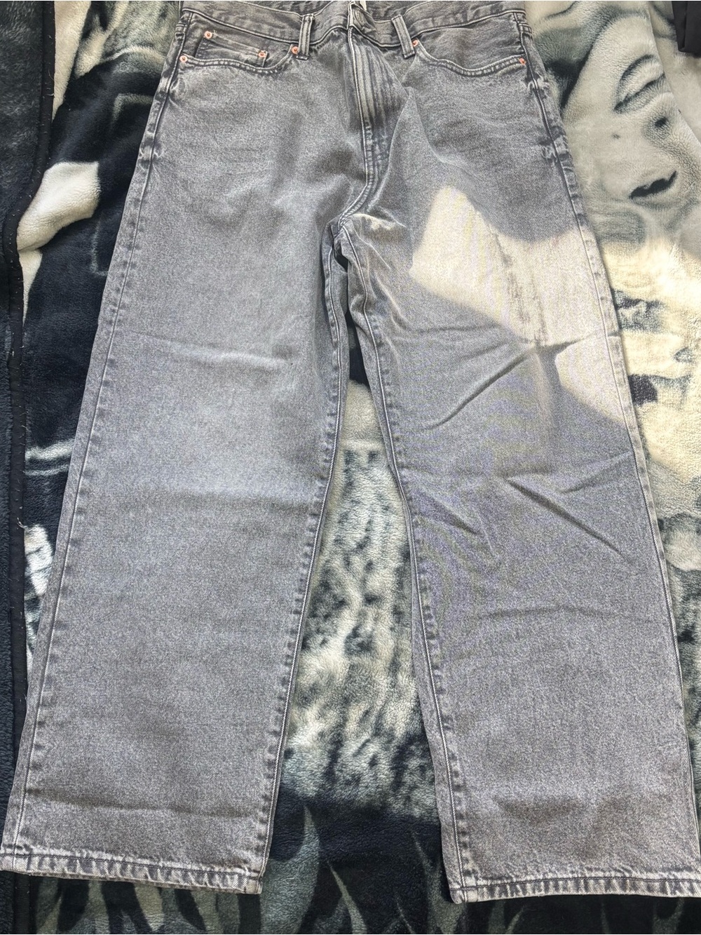 PacSun Gray Washed Denim Baggy Jeans